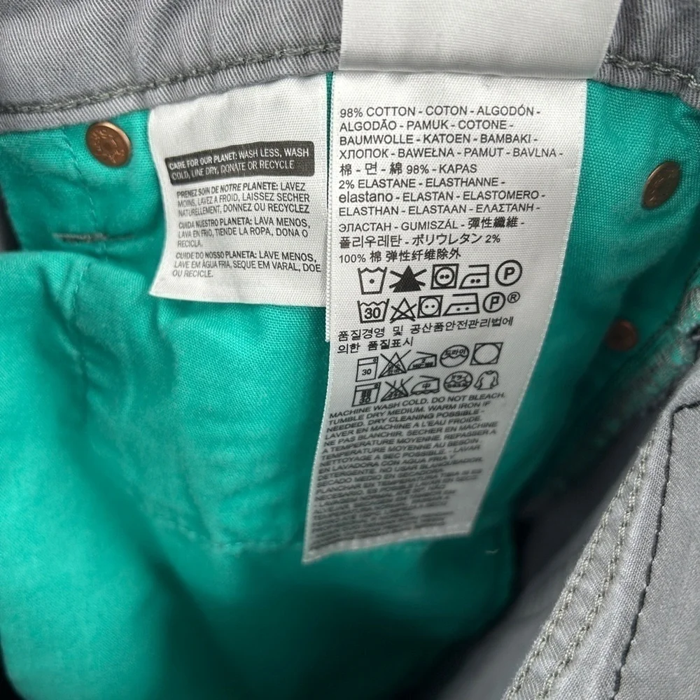 LEVI'S Men's 511 Gray Slim Fit Stretch Casual Jeans Size 36 x 34